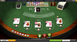 Blackjack Peek online by Playtech